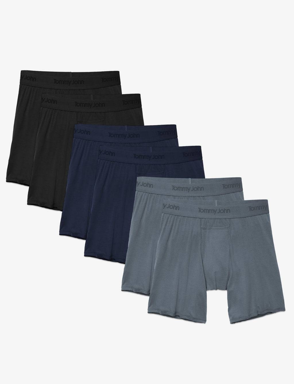 Second Skin Relaxed Fit Boxer 6 Pack::Dress Blues/Turbulence/Black