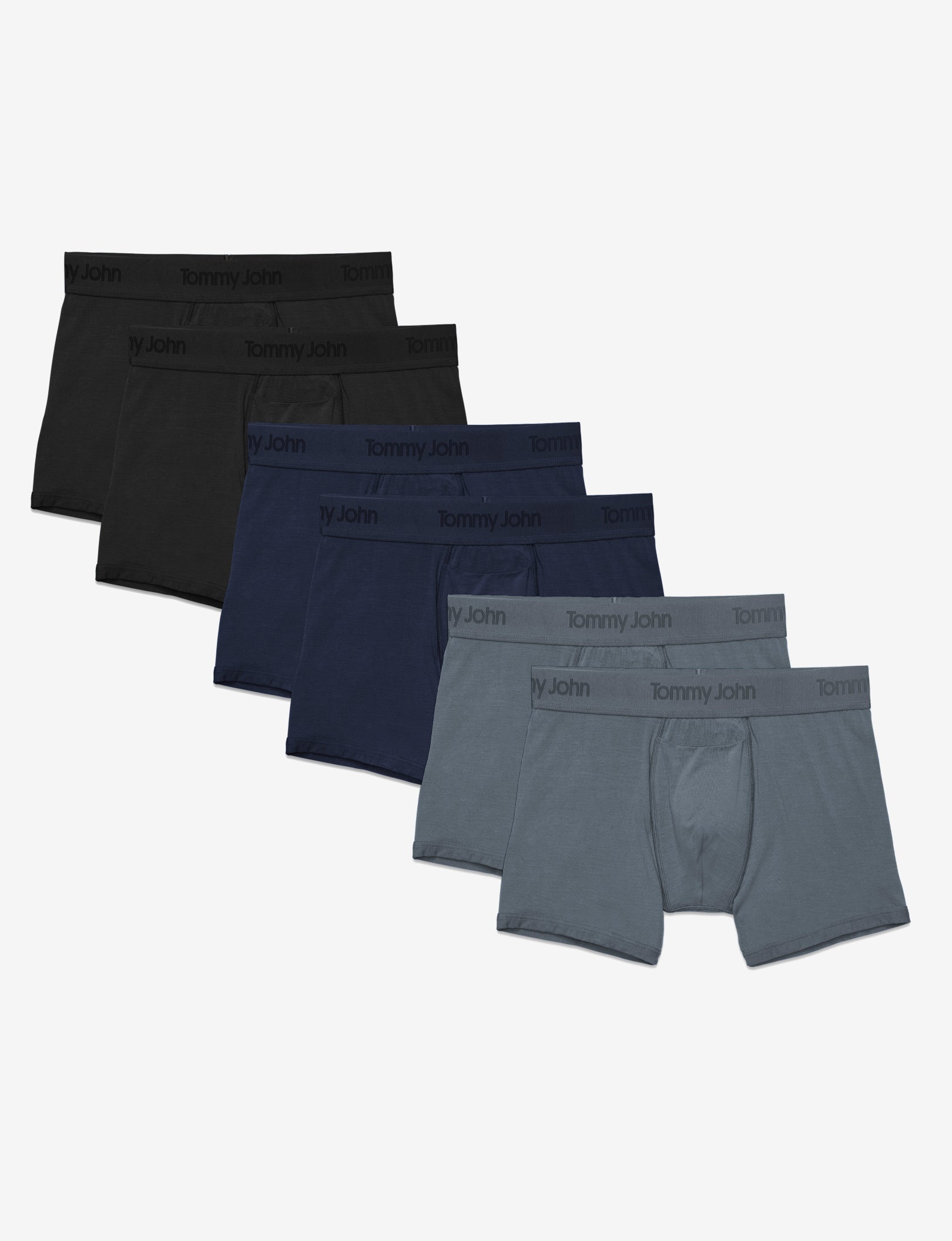 Second Skin Trunk 4" (6-Pack)::Dress Blues/Turbulence Grey/Black