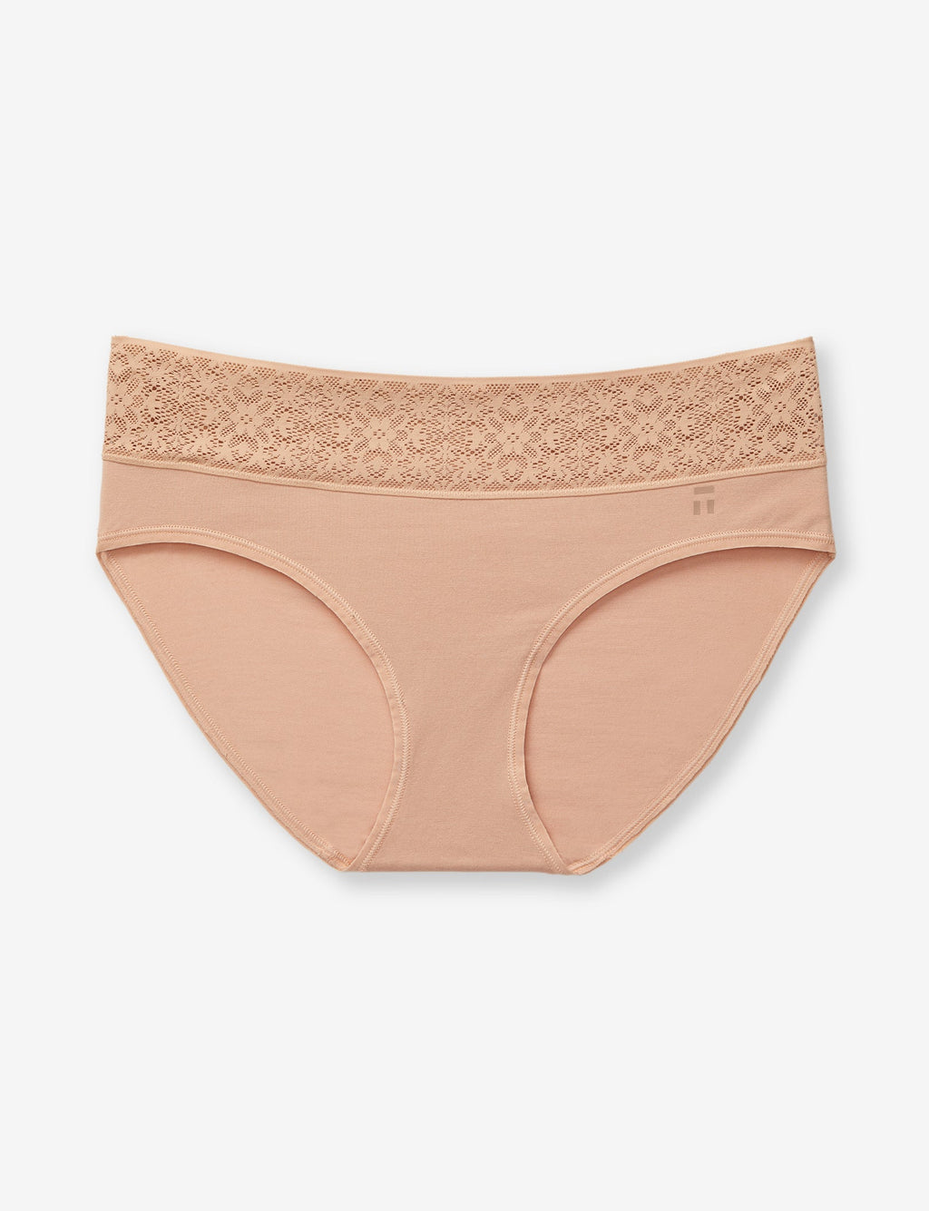 Women's Cool Cotton Brief, Lace Waist::Maple Sugar Lace Waist