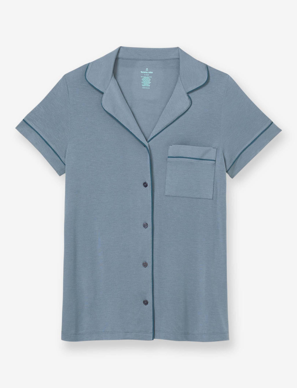 Women's Pajama Short Sleeve Top::China Blue