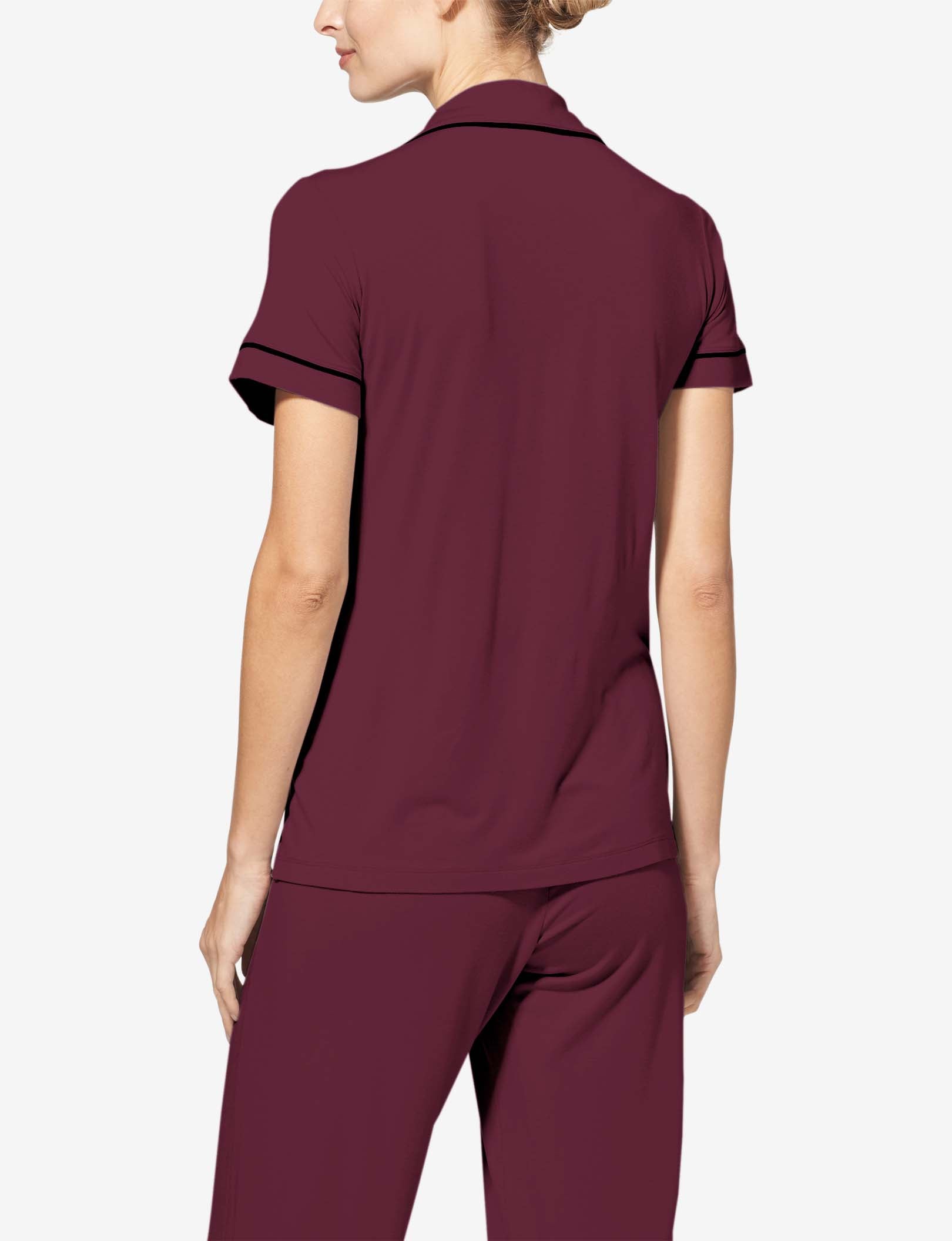 Women's Pajama Short Sleeve Top::Winetasting