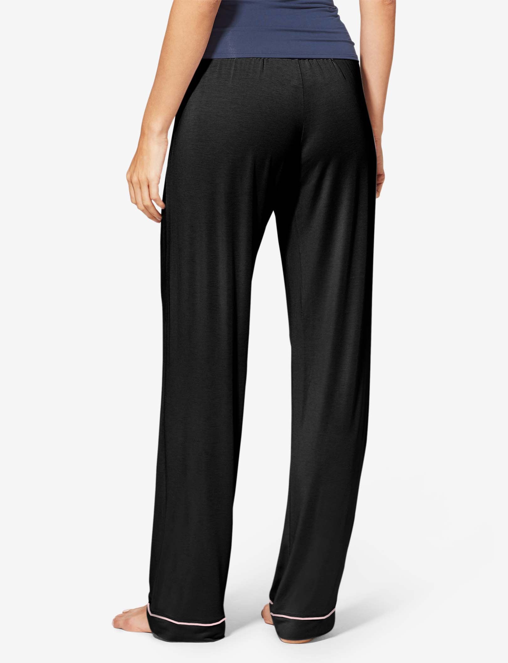 Women's Pajama Pant::Black/Soft Pink