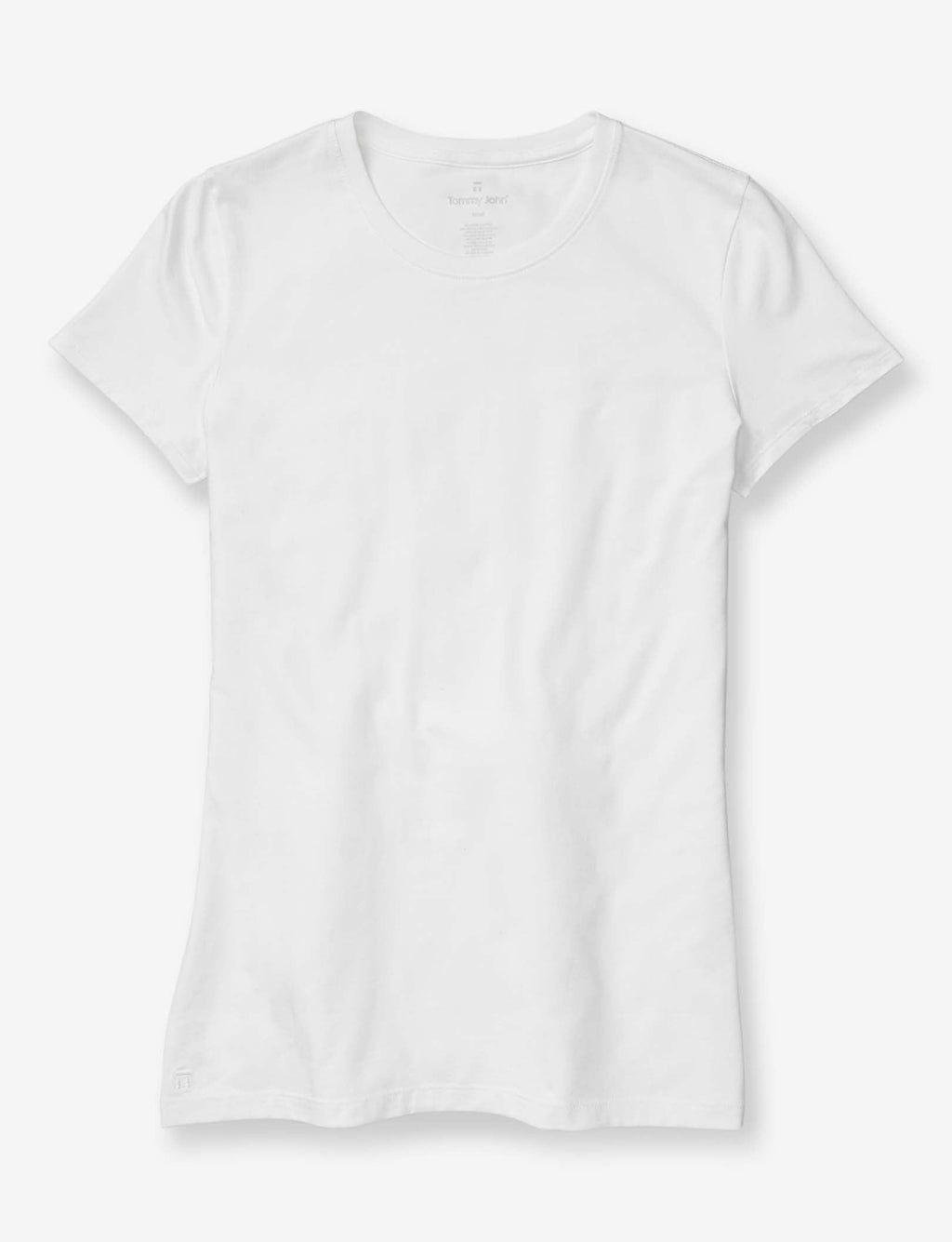 Women's Second Skin Crew Neck Tee::White