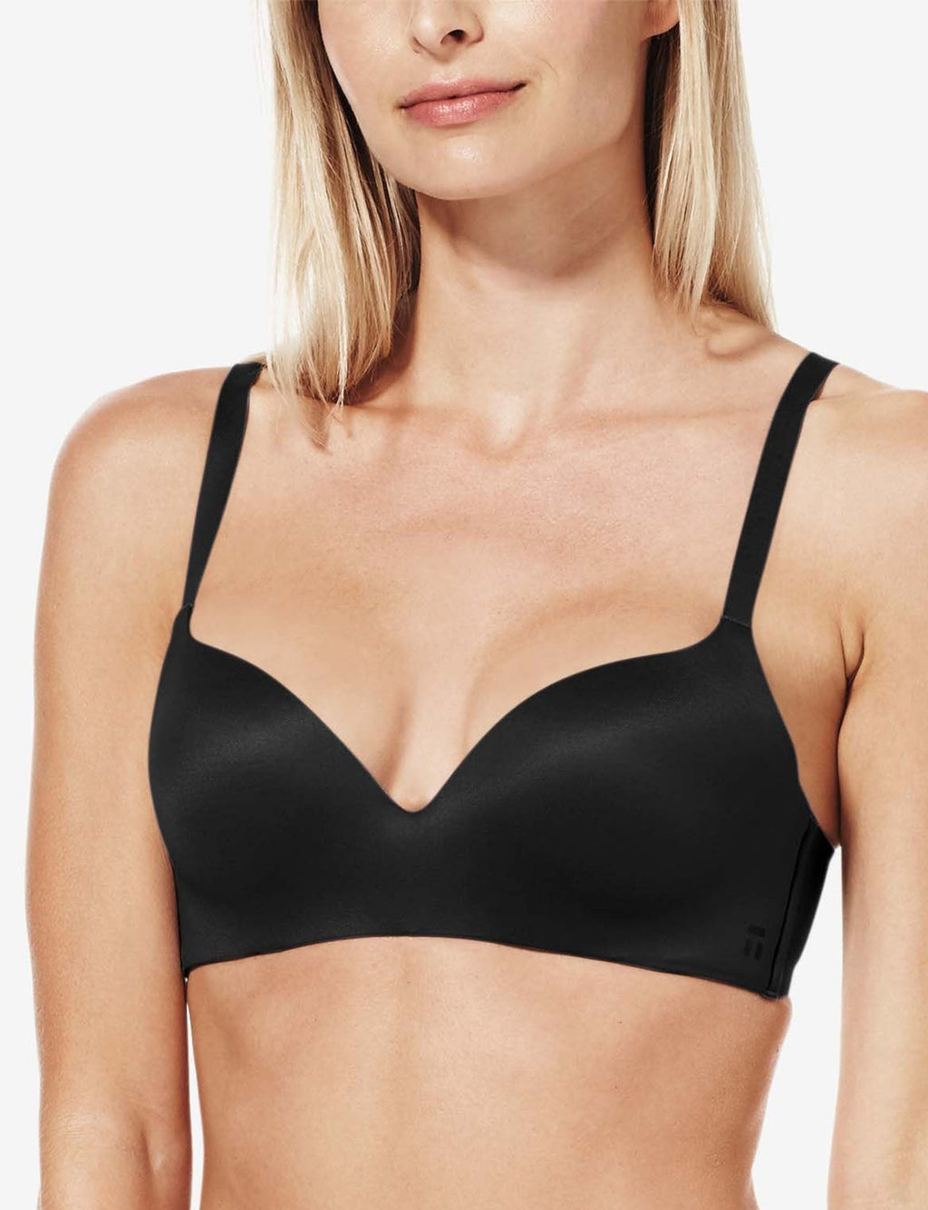 Second Skin Lightly Lined Demi Bra::Black