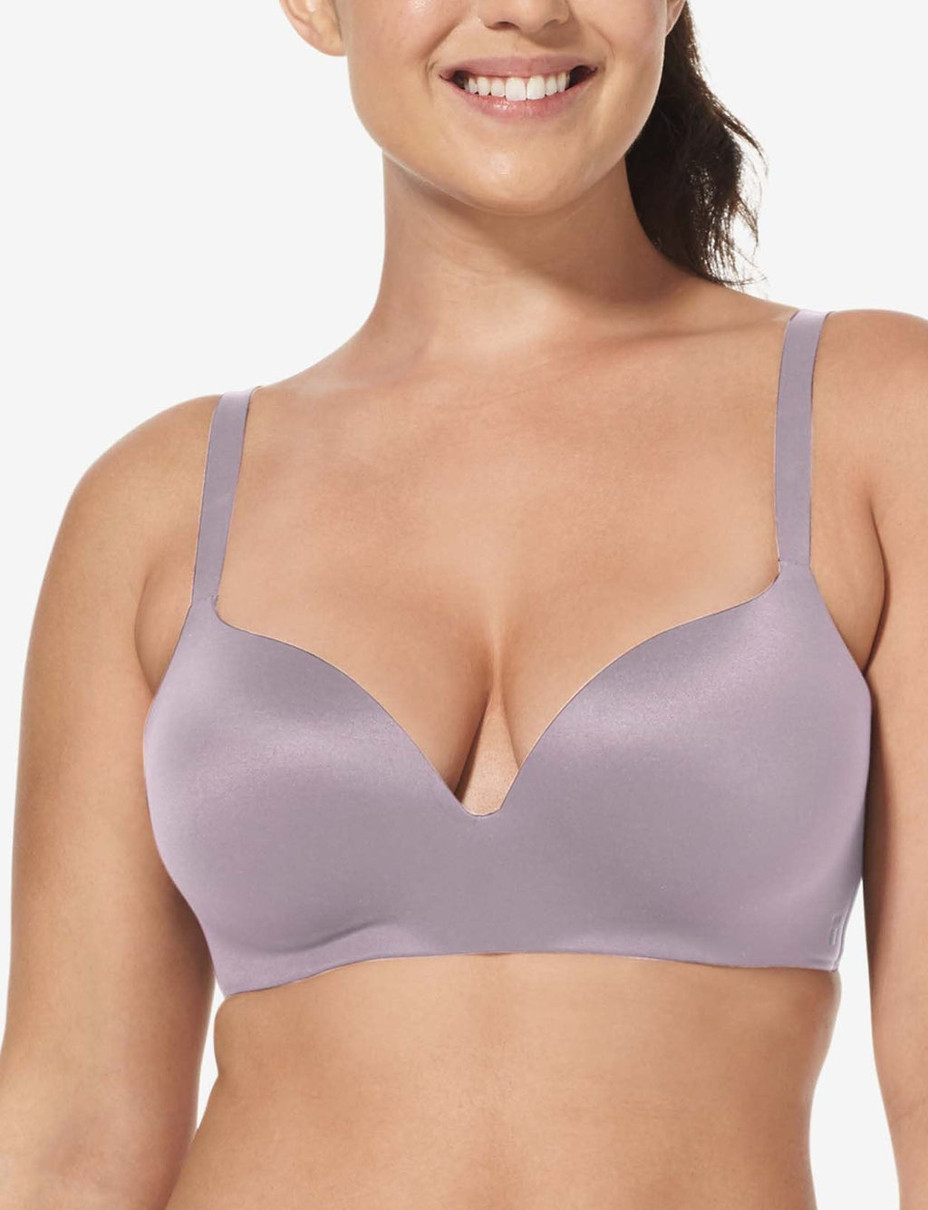 Second Skin Lightly Lined Demi Bra::Gray Ridge