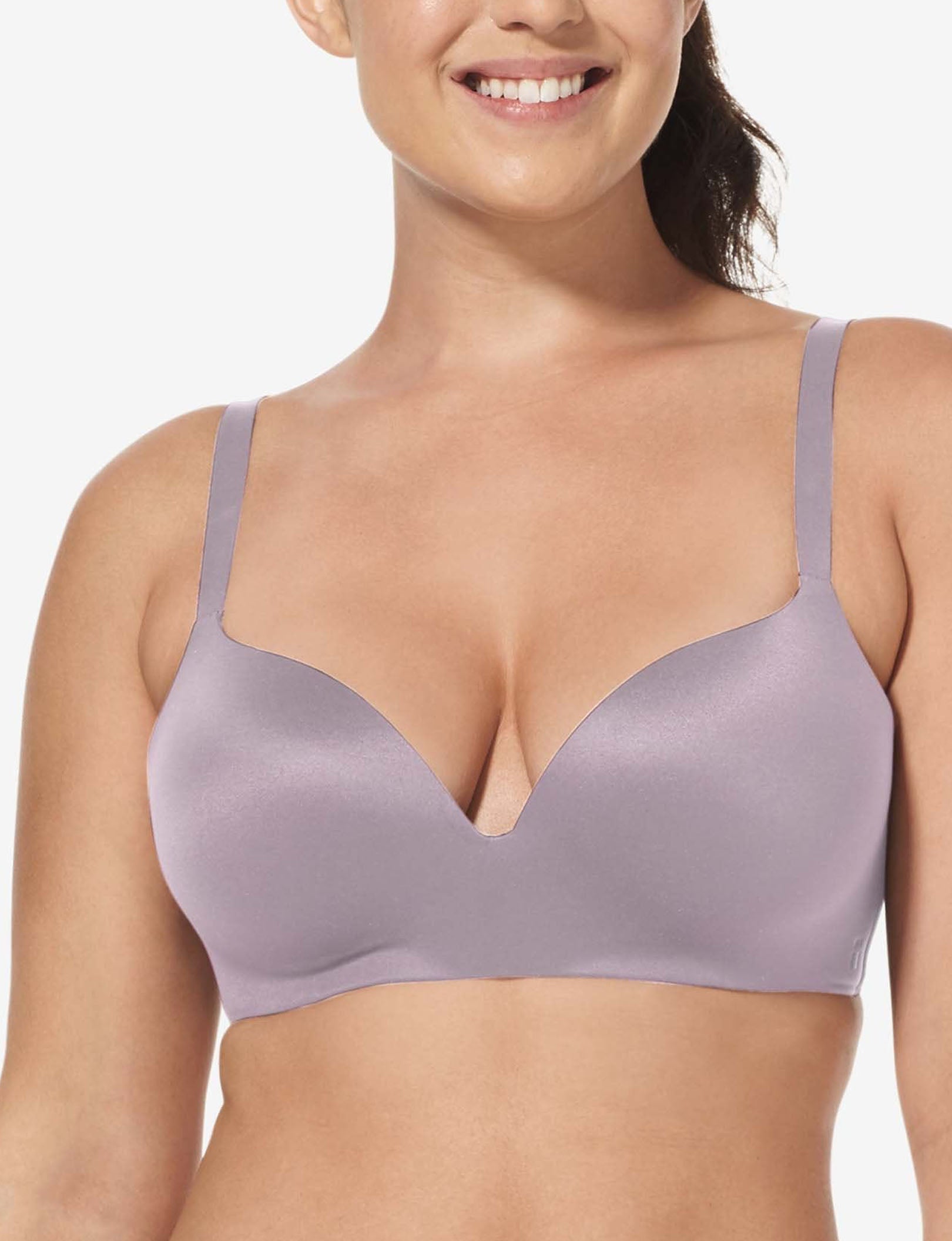 Second Skin Lightly Lined Demi Bra::Gray Ridge