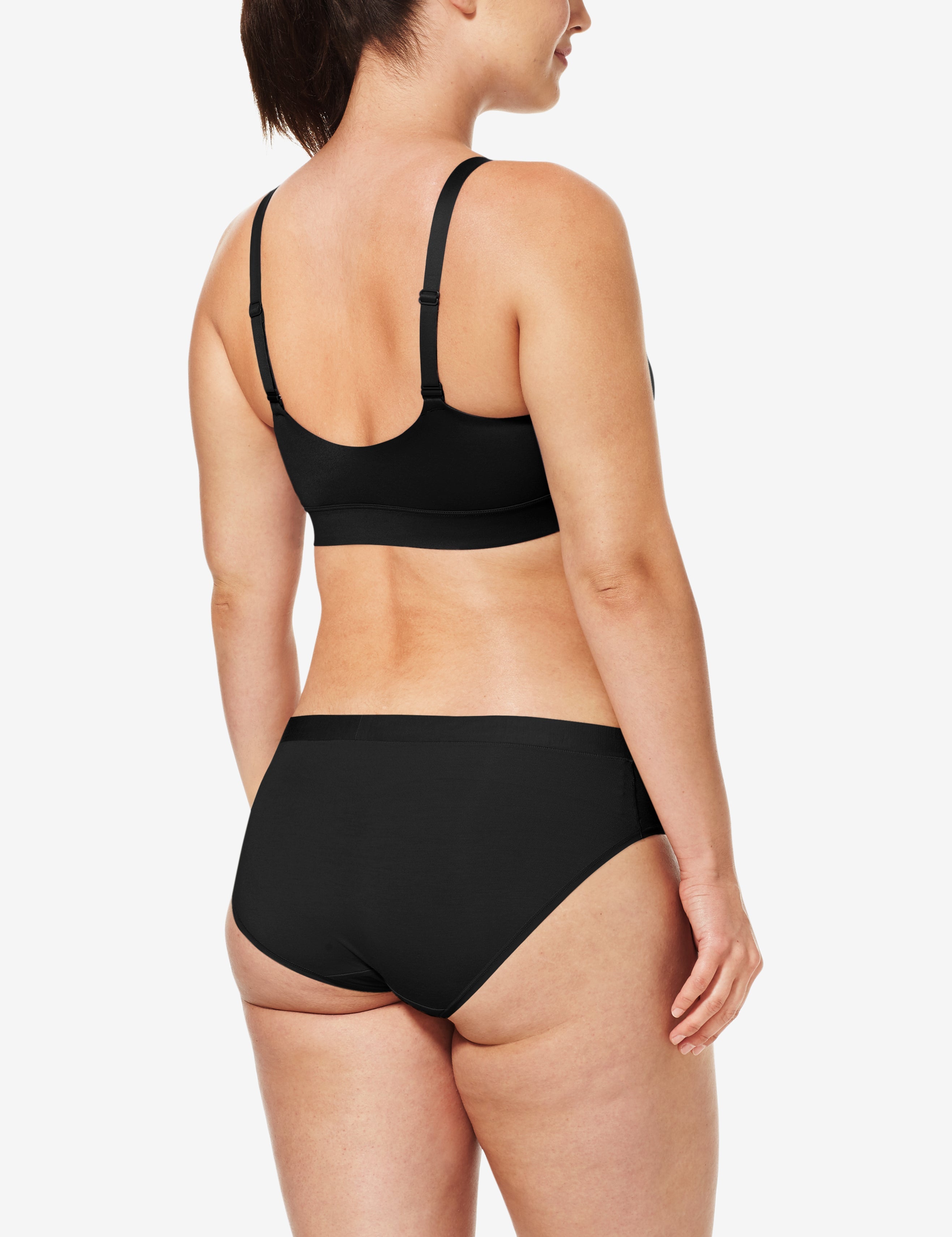 Second Skin Triangle Bralette::Black