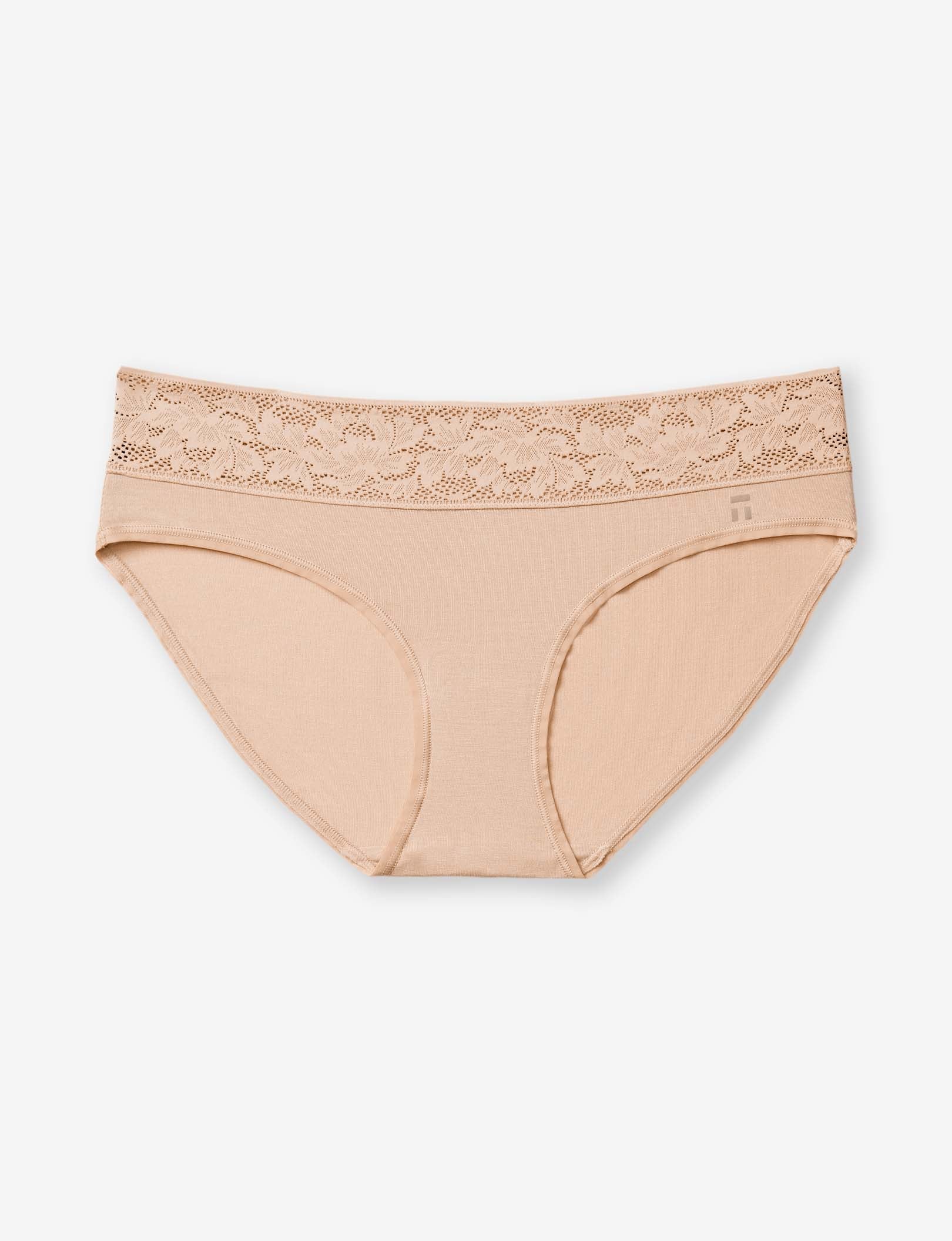 Women's Second Skin Brief, Lace Waist (3-Pack)