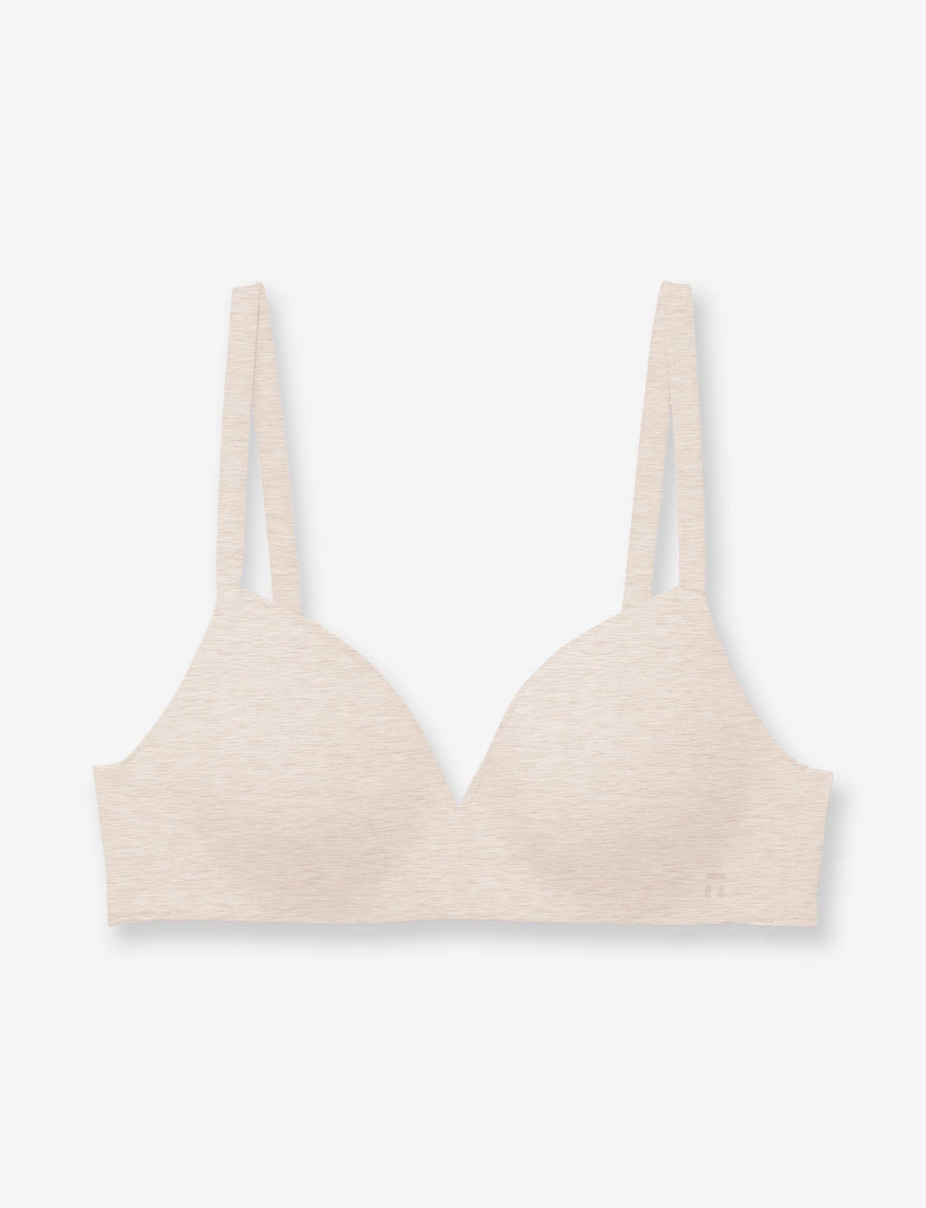 Cool Cotton Lightly Lined Wireless Bra::Oatmeal Heather