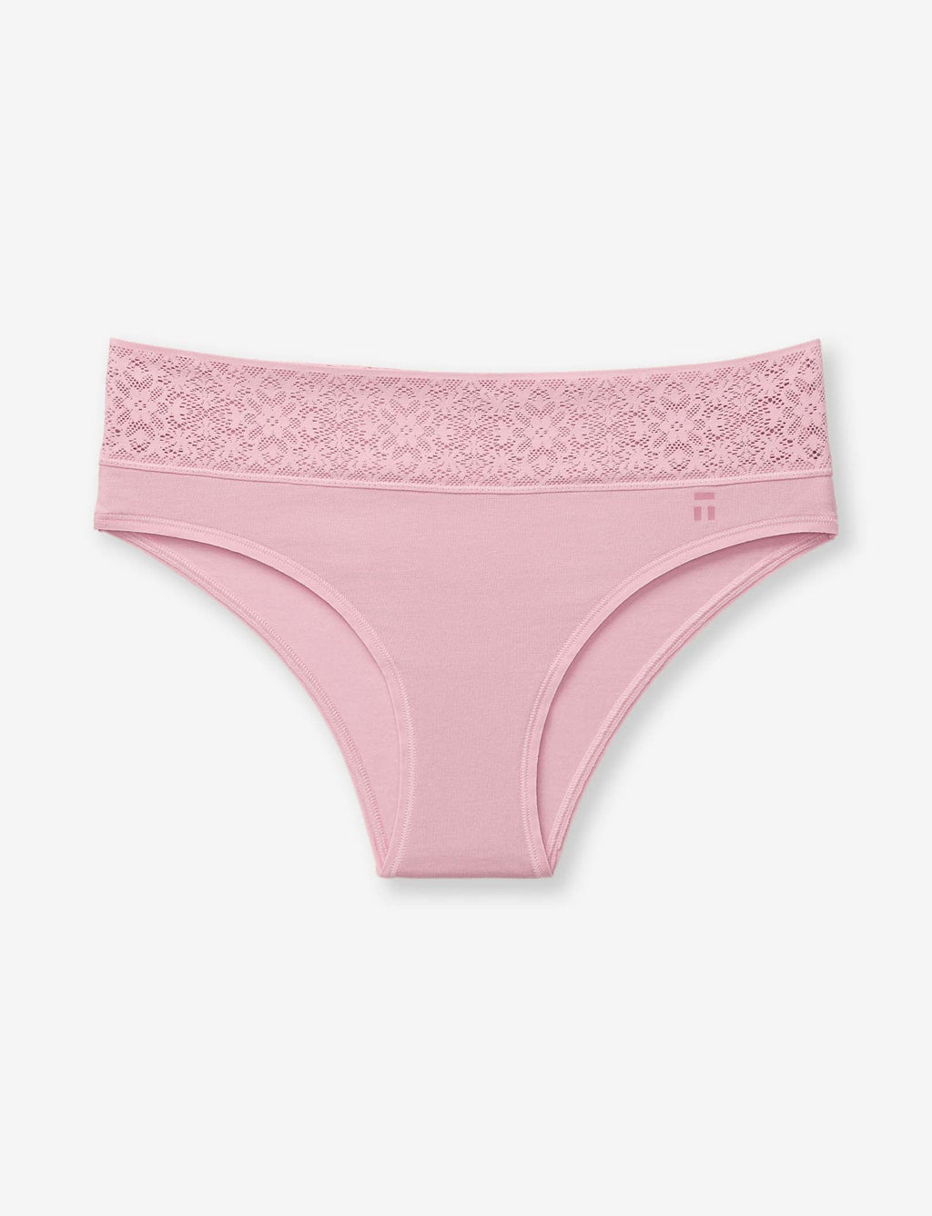 Women's Cool Cotton Cheeky, Lace Waist::Mauve Shadows Lace Waist