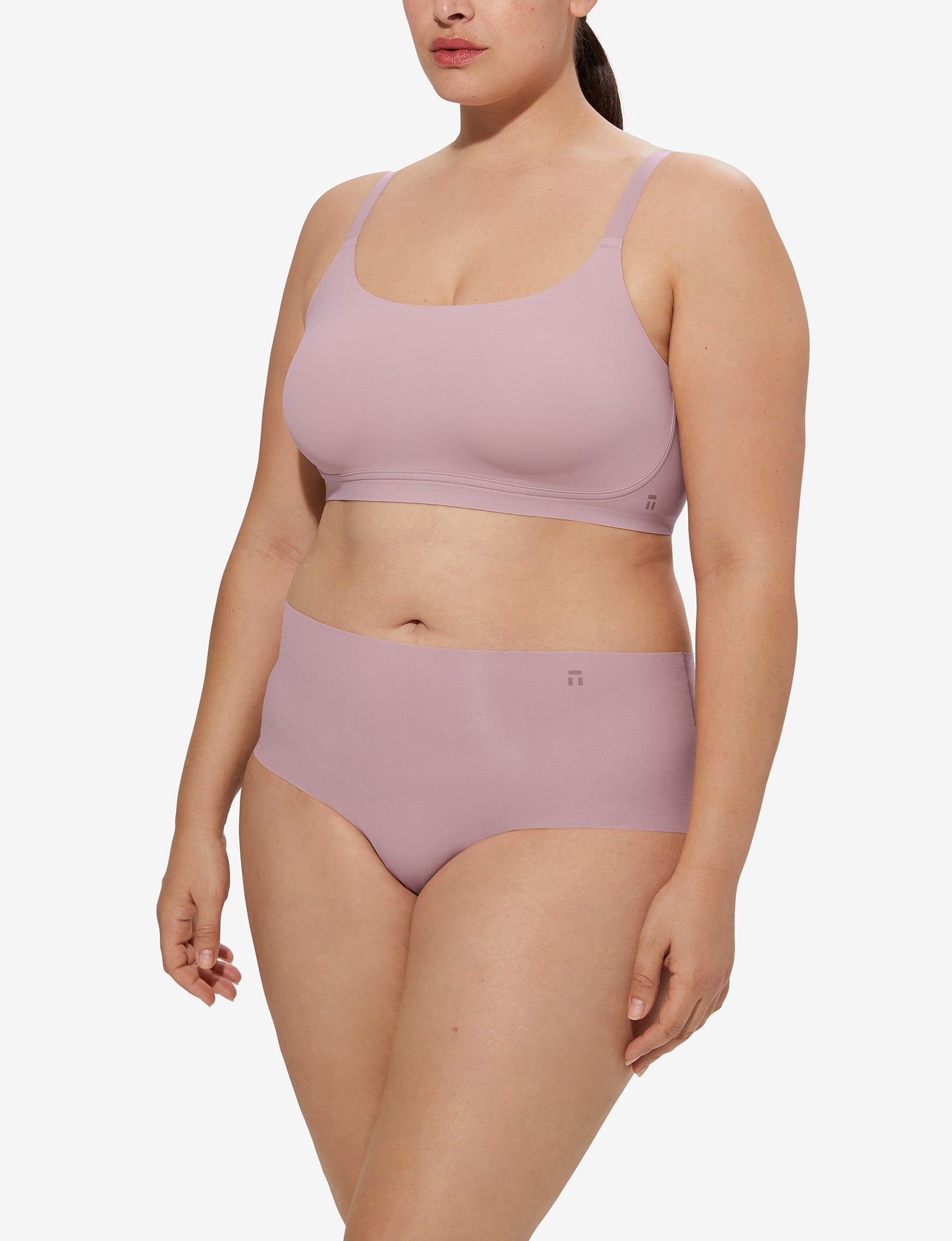 Women's Comfort Smoothing Scoop Bralette::Mauve Shadows