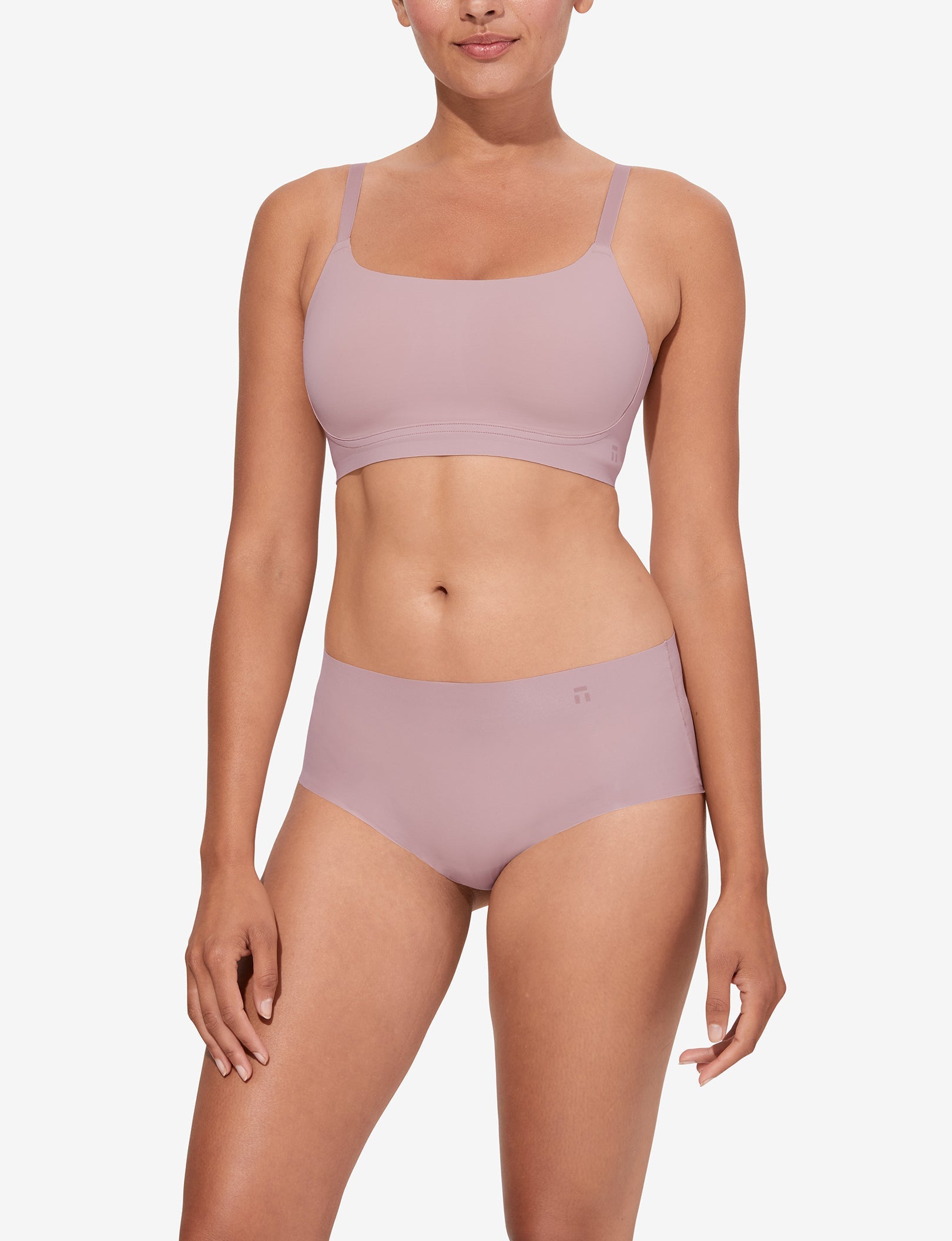Women's Comfort Smoothing Scoop Bralette::Mauve Shadows