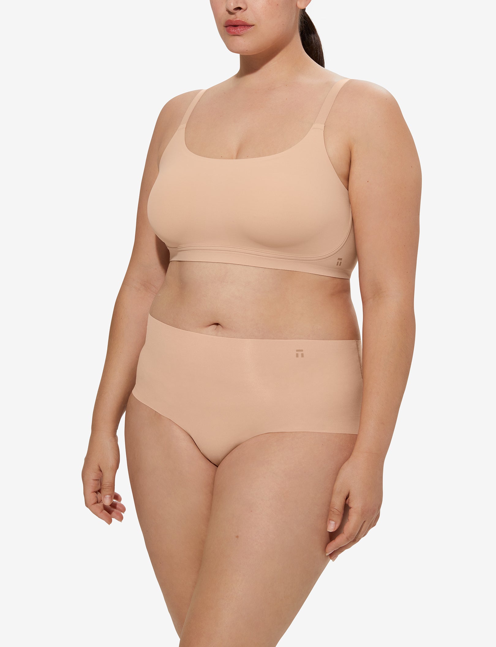 Women's Comfort Smoothing Scoop Bralette::Rugby Tan