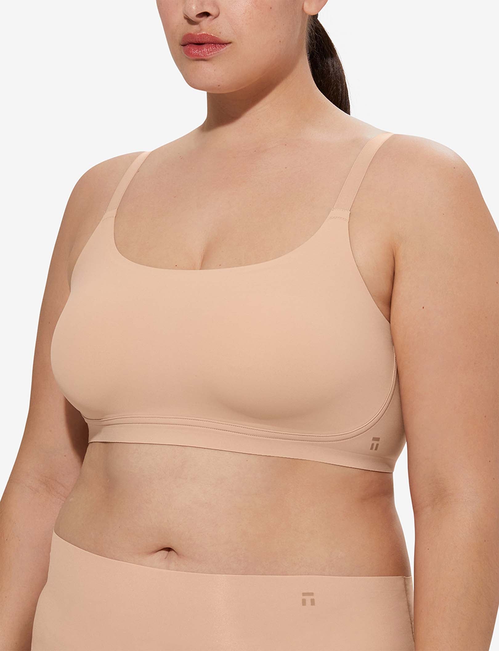 Women's Comfort Smoothing Scoop Bralette::Rugby Tan