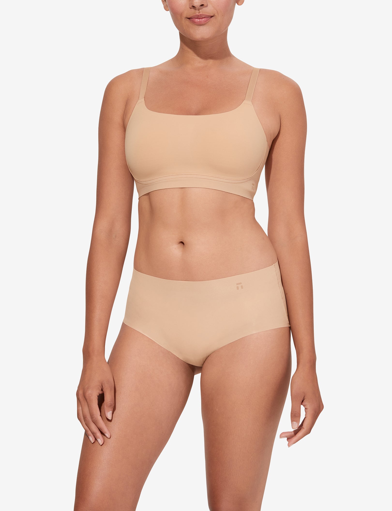 Women's Comfort Smoothing Scoop Bralette::Rugby Tan