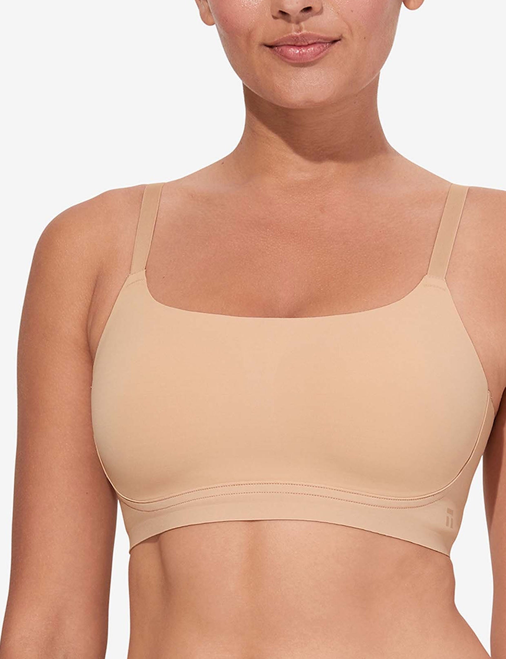 Women's Comfort Smoothing Scoop Bralette::Rugby Tan