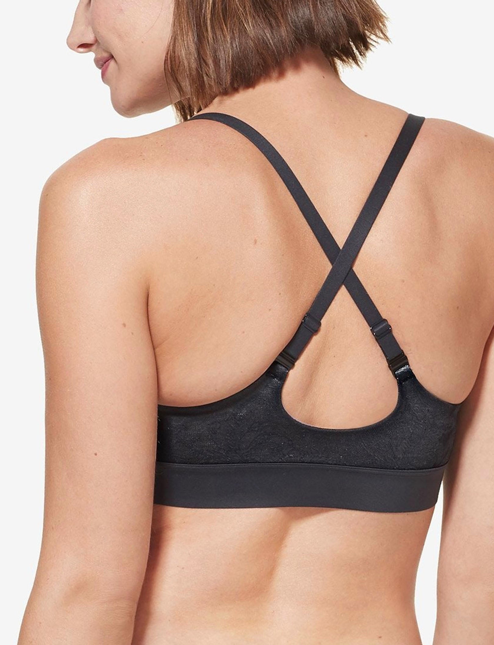Second Skin Comfort Lace Bralette::Black Lace