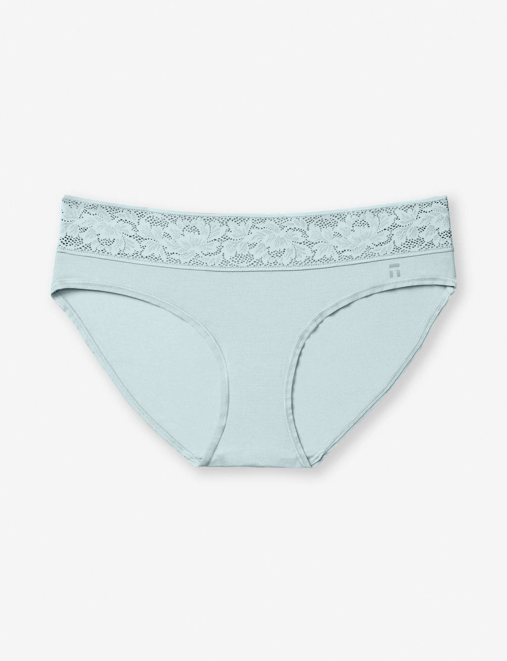 Women's Second Skin Brief, Lace Waist::Wan Blue Lace