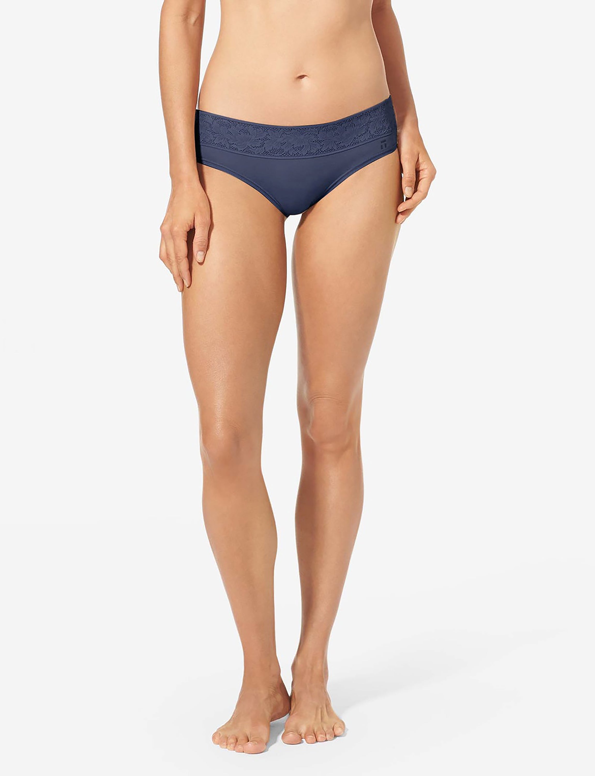 Women's Second Skin Cheeky, Lace Waist::Dress Blues Lace