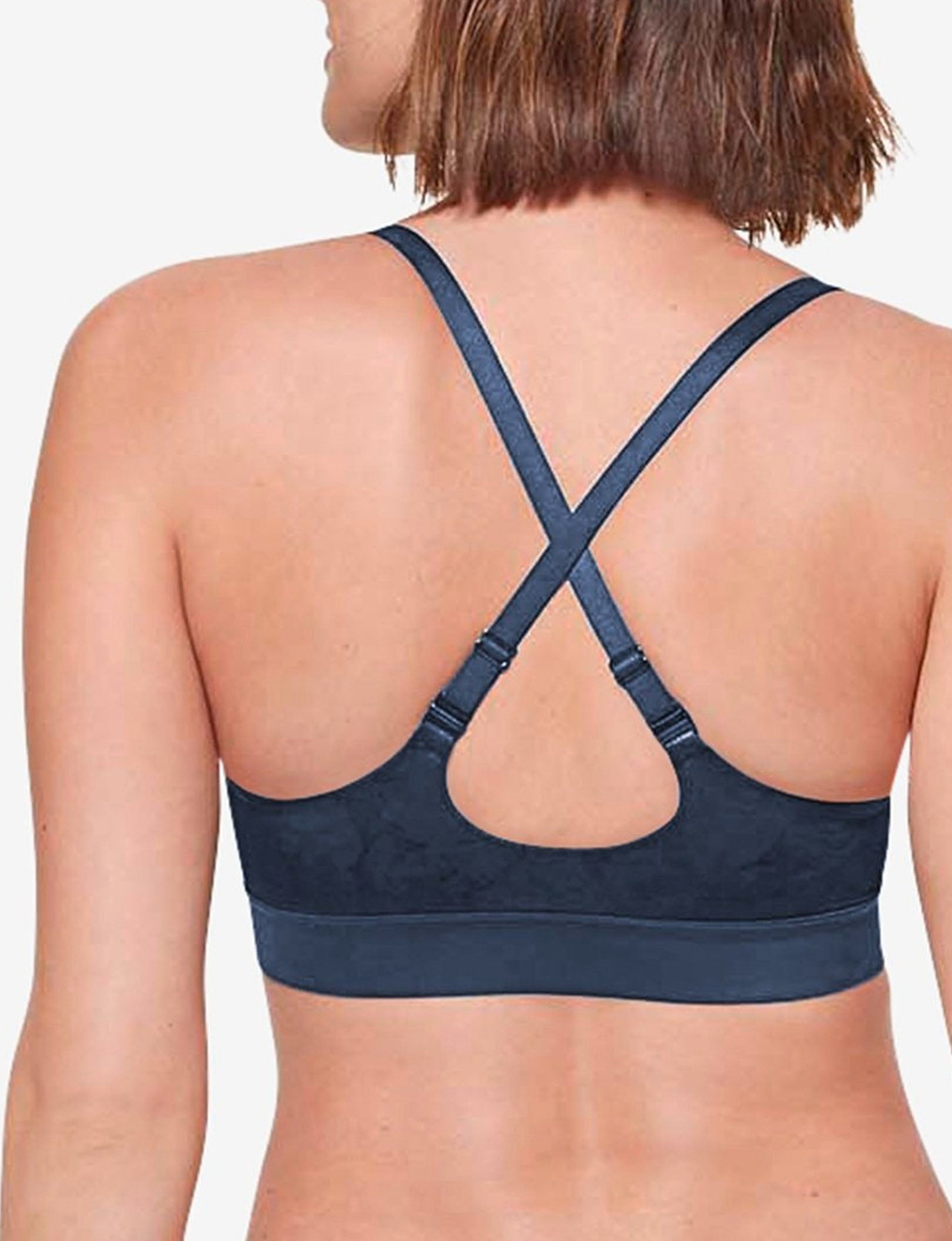 Second Skin Comfort Lace Bralette::Dress Blues Lace