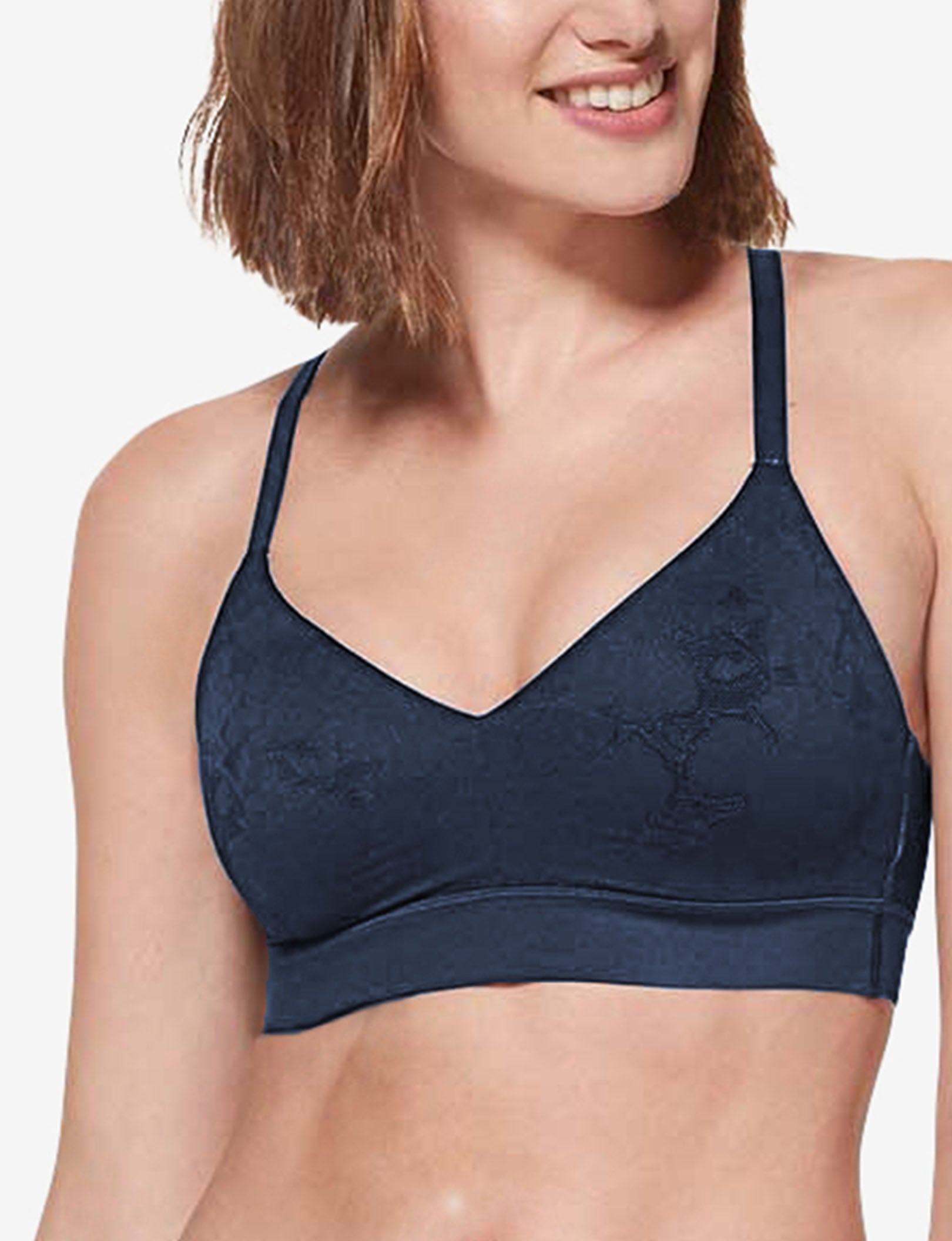 Second Skin Comfort Lace Bralette::Dress Blues Lace