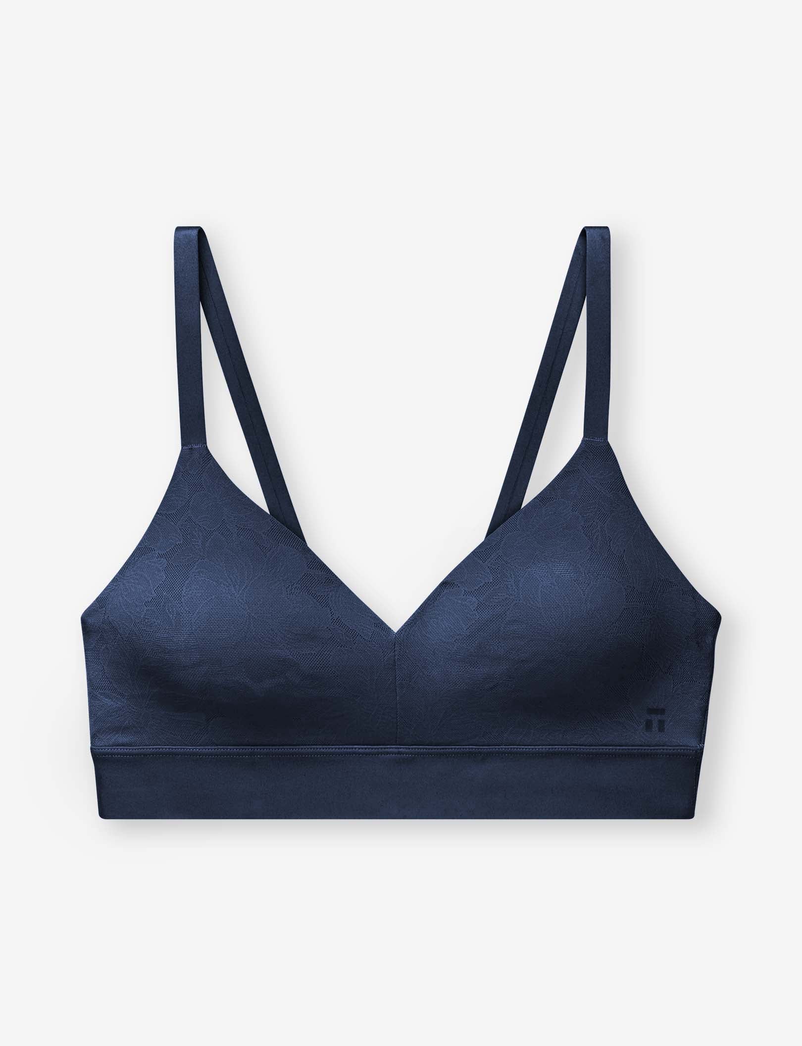 Second Skin Comfort Lace Bralette::Dress Blues Lace