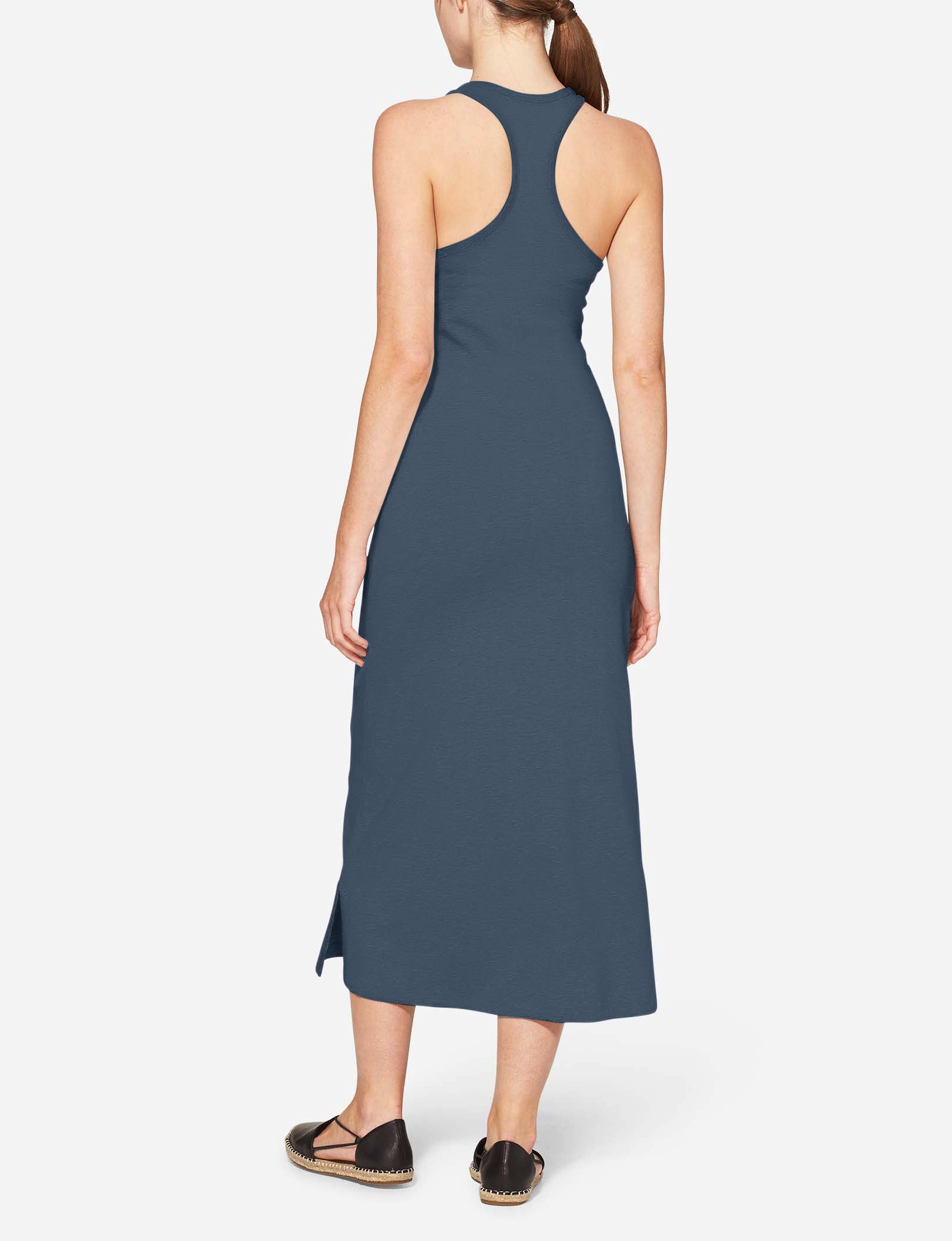 Women's Second Skin Racerback Dress::Bering Sea