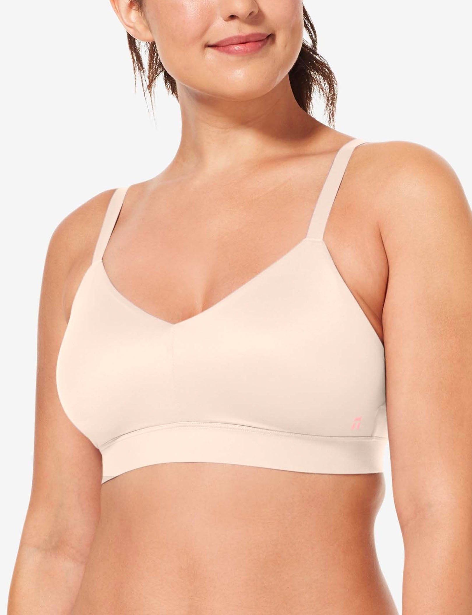 Second Skin Triangle Bralette::Soft Pink