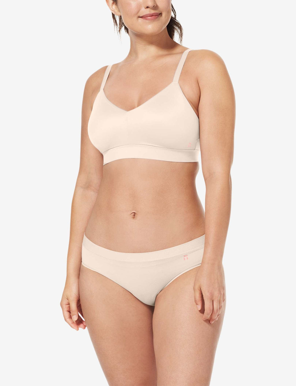 Second Skin Triangle Bralette::Soft Pink