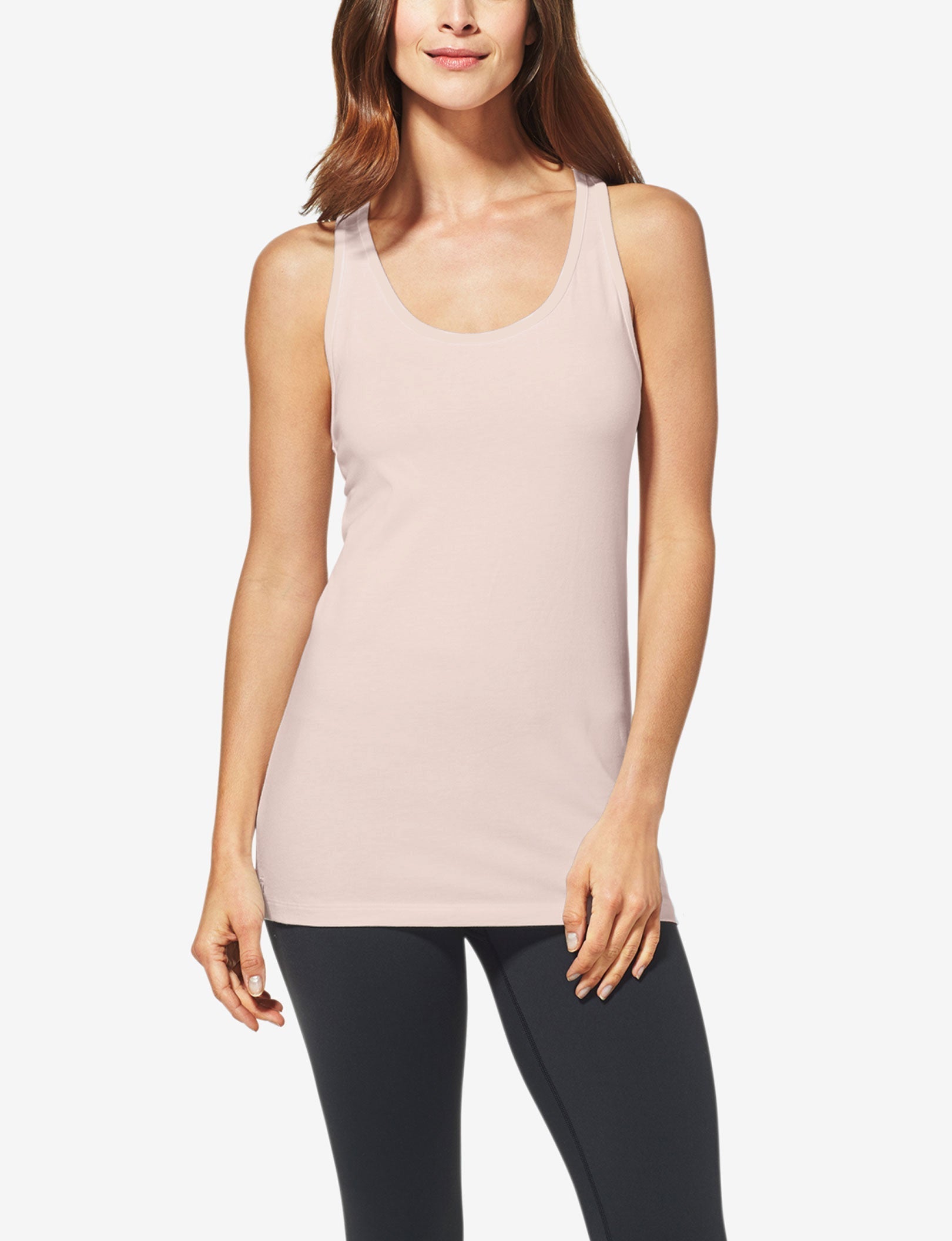 Women's Second Skin Racerback Tank::Silver Peony