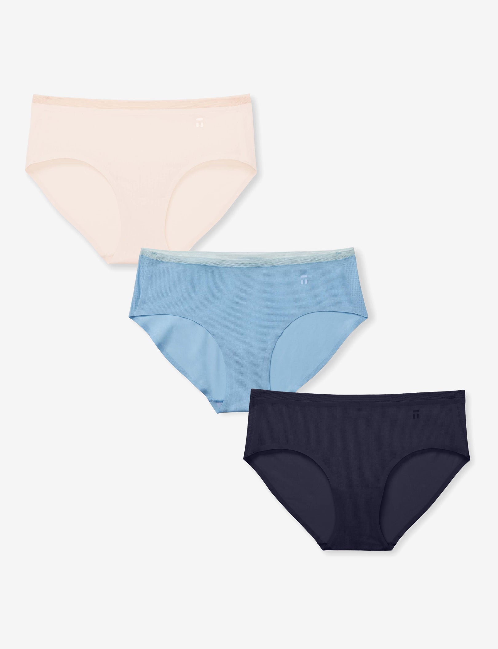 Women's Air Mesh Brief (3-Pack)::Novelle Peach/Blue