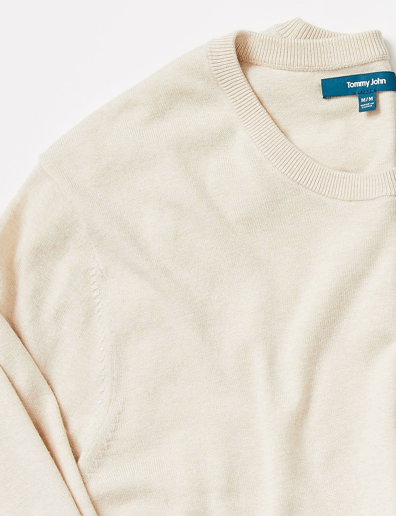 Second Skin Crew Neck Knit Sweater::Oatmeal Heather